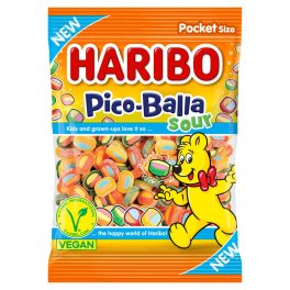   Haribo Pico-Balla savanyú gyümölcsízű kandírozott gumicukorka konfekt 80 g
