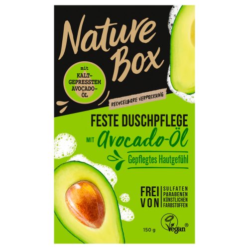 Nature Box  szilárd tusfürdő, avokádó olaj 150g