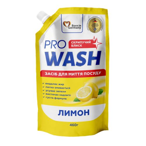 Pro Wash folyékony mosogatószer utántöltő citrom illatú 460g