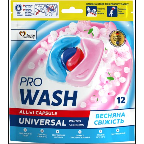 Pro Wash Tavaszi frissesség universal mosókapszula 12db