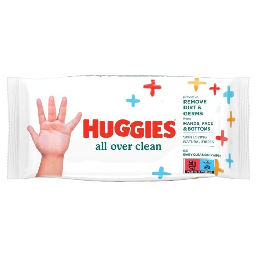 Huggies All Over Clean nedves törlőkendők, 56 db