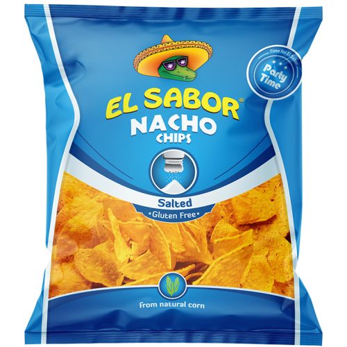 EL SABOR Nacho Chips 225g Sós gluténmentes