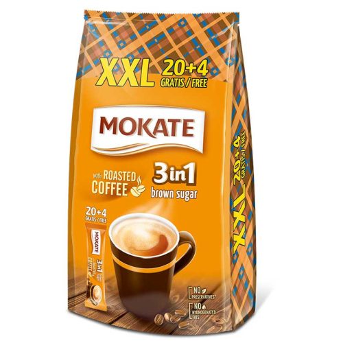 Mokate 3in1 brown sugar XXL instant kávé, 24x 17g