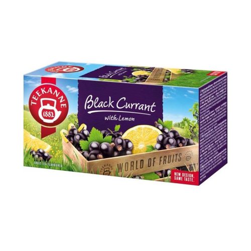 Teekanne World of Fruits fekete ribizli- és citrom ízesítésű gyümölcstea keverék 20 filter 50 g
