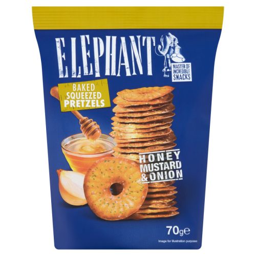 Elephant chips-tallér mézes-mustáros és hagymás fűszerezéssel 70 g