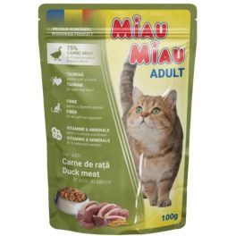 Miau Miau nedves macskaeledel kacsával szószban 100g