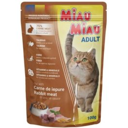 Miau Miau nedves macskaeledel nyúllal szószban 100g