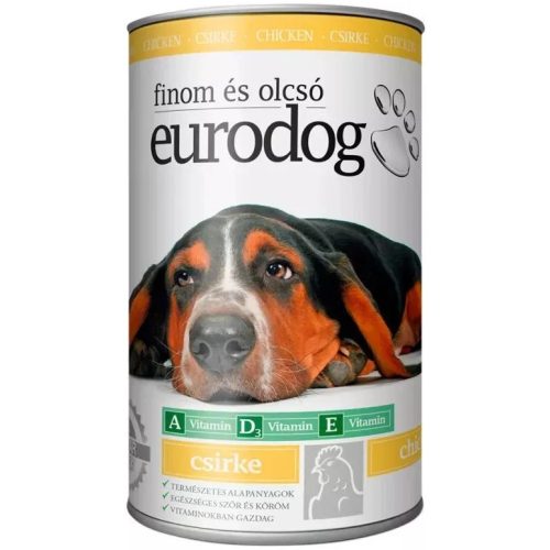 Eurodog kutya konzerv 1240g csirkés