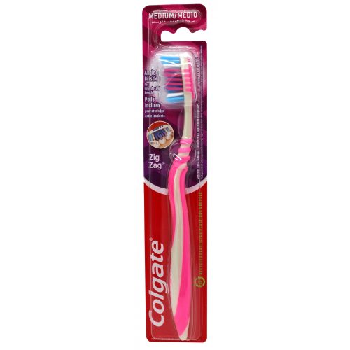 Colgate Zig Zag Medium rózsaszín fogkefe