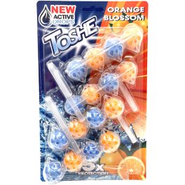   Toshe Orange Blossom narancsvirág illatú WC-frissítő és WC-illatosító golyók – 4x55 g