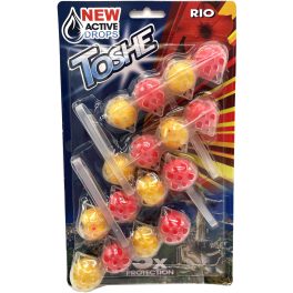   Toshe Rio illatú WC-frissítő és WC-illatosító golyók – 4x55 g