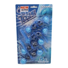   Toshe Blue Power Ocean Fresh óceán illatú vízszínező WC-frissítő golyók – 4x55 g