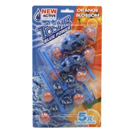   Toshe Blue Power Orange Blossom narancsvirág illatú vízszínező WC-frissítő golyók – 4x55 g