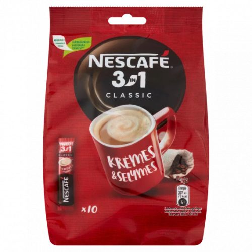 Nescafé 3in1 Classic azonnal oldódó kávéspecialitás 10 x 17 g (170 g)