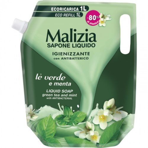 Malizia Green Tea and Mint folyékony szappan 1L 