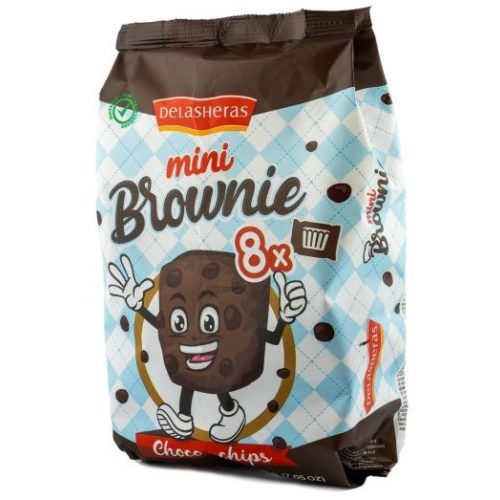 Delasheras Mini Brownie csokoládédarabos brownie 8 x 25 g (200 g)