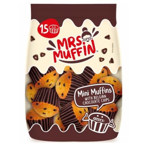 Mrs. Muffin mini muffinok belga csokoládé darabokkal 15 x 15 g (225 g)