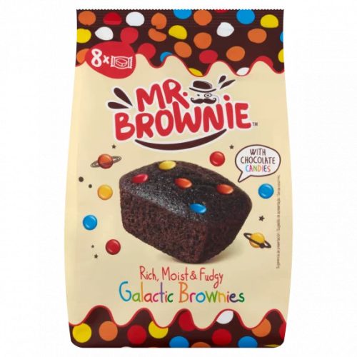 Mr. Brownie brownie tejcsokoládés cukorbevonatos drazsékkal 8 x 25 g (200 g)