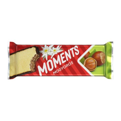 Moments kakaós bevonómasszába mártott, mogyorós krémmel töltött ostyaszelet 45 g