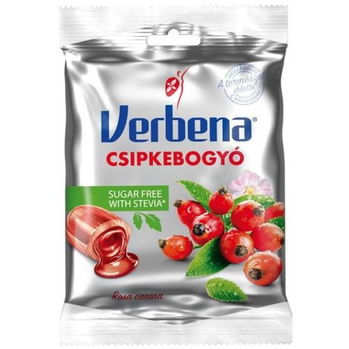 Verbena töltött keménycukorka édesítőszerekkel, csipkebogyó kivonattal és C-vitaminnal 60g