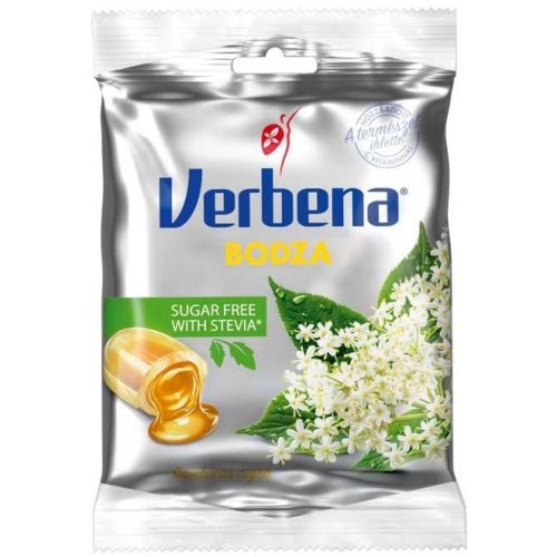 Verbena töltött keménycukorka édesítőszerekkel, bodzavirág kivonattal és C-vitaminnal 60g