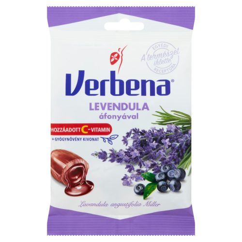 Verbena töltött keménycukorka levendulával, áfonyával és C-vitaminnal 60g