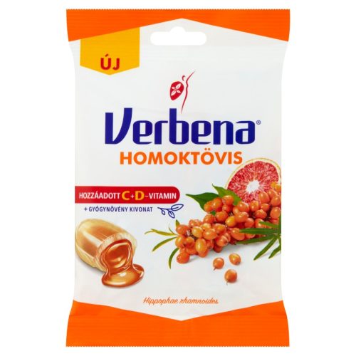 Verbena töltött keménycukorka homoktövis kivonattal és hozzáadott vitaminokkal 60g