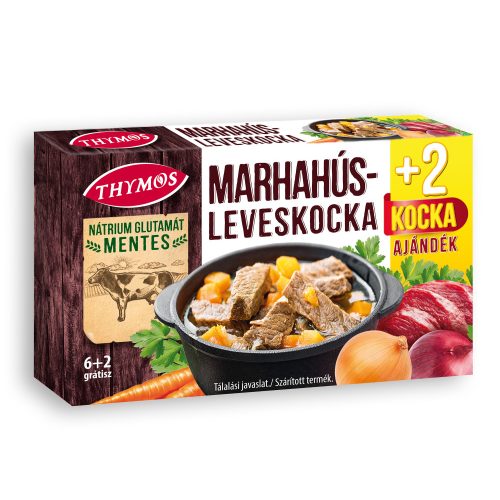 Thymos Marhahús Leveskocka nátrium glutamát mentes 6+2