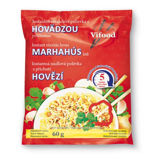 Vifood Instant Tésztás Leves marhahús ízű 60g