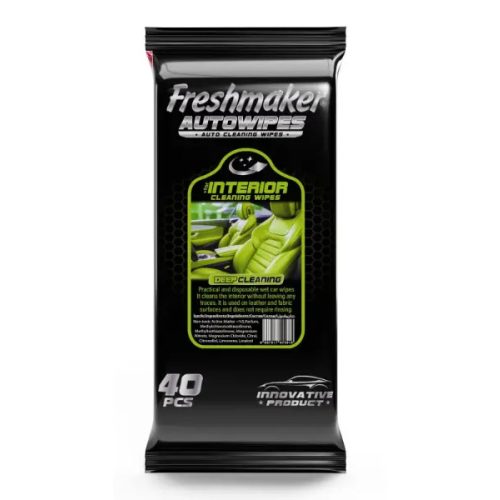 Freshmaker AutoWipes autóbelső tisztító kendő 40 lapos