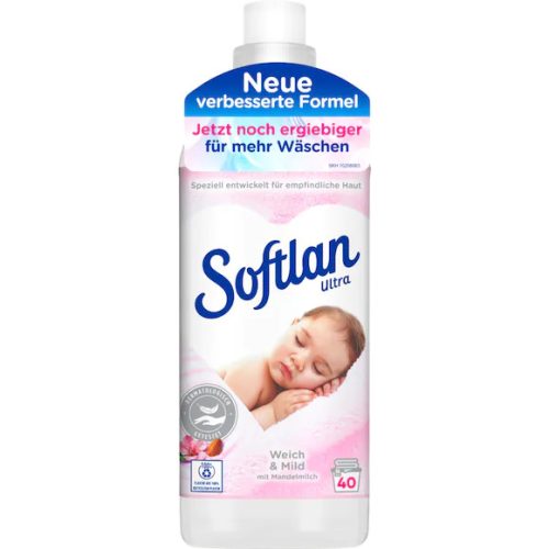 Softlan ultra öblítő sensitive, mandulatejjel 1l (40 mosás)